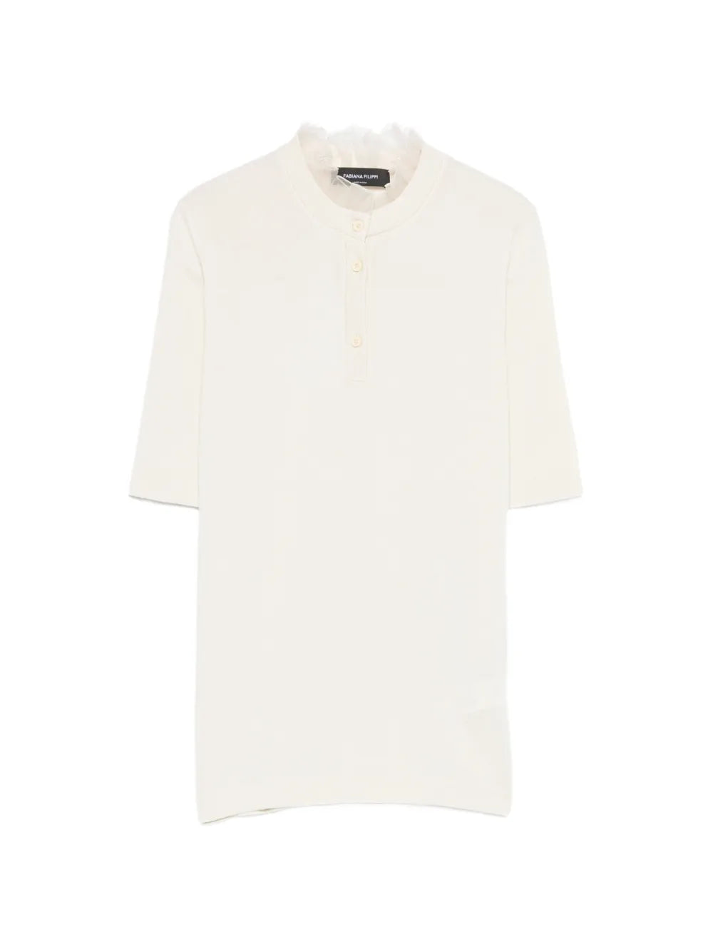 Ruffled Collar Shirt — Cream