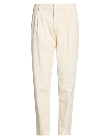Man Pants Cream Size 32 Cotton, Elastane