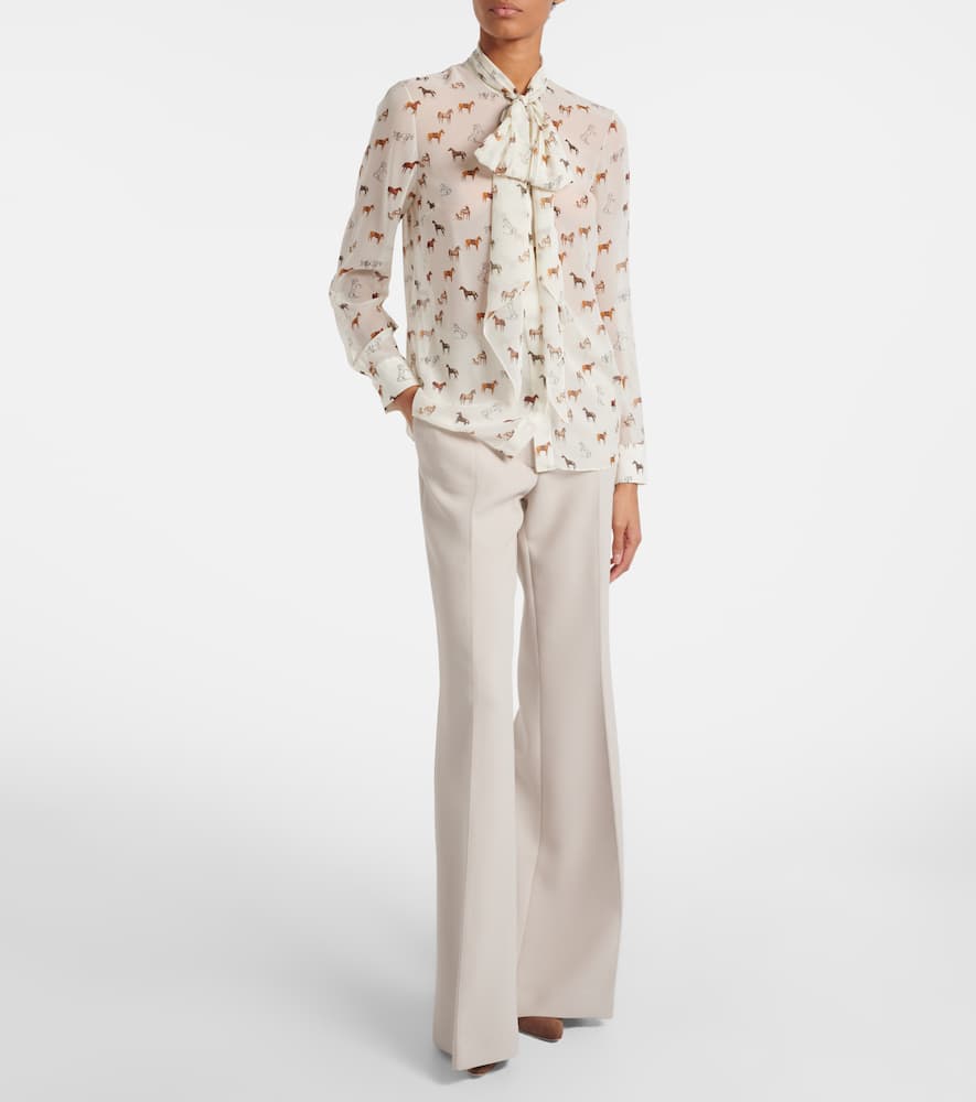 Shildon tie-neck silk blouse