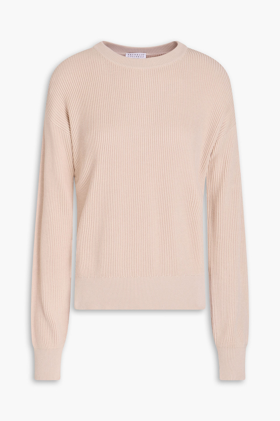 Ribbed cotton sweater - Neutral - XL