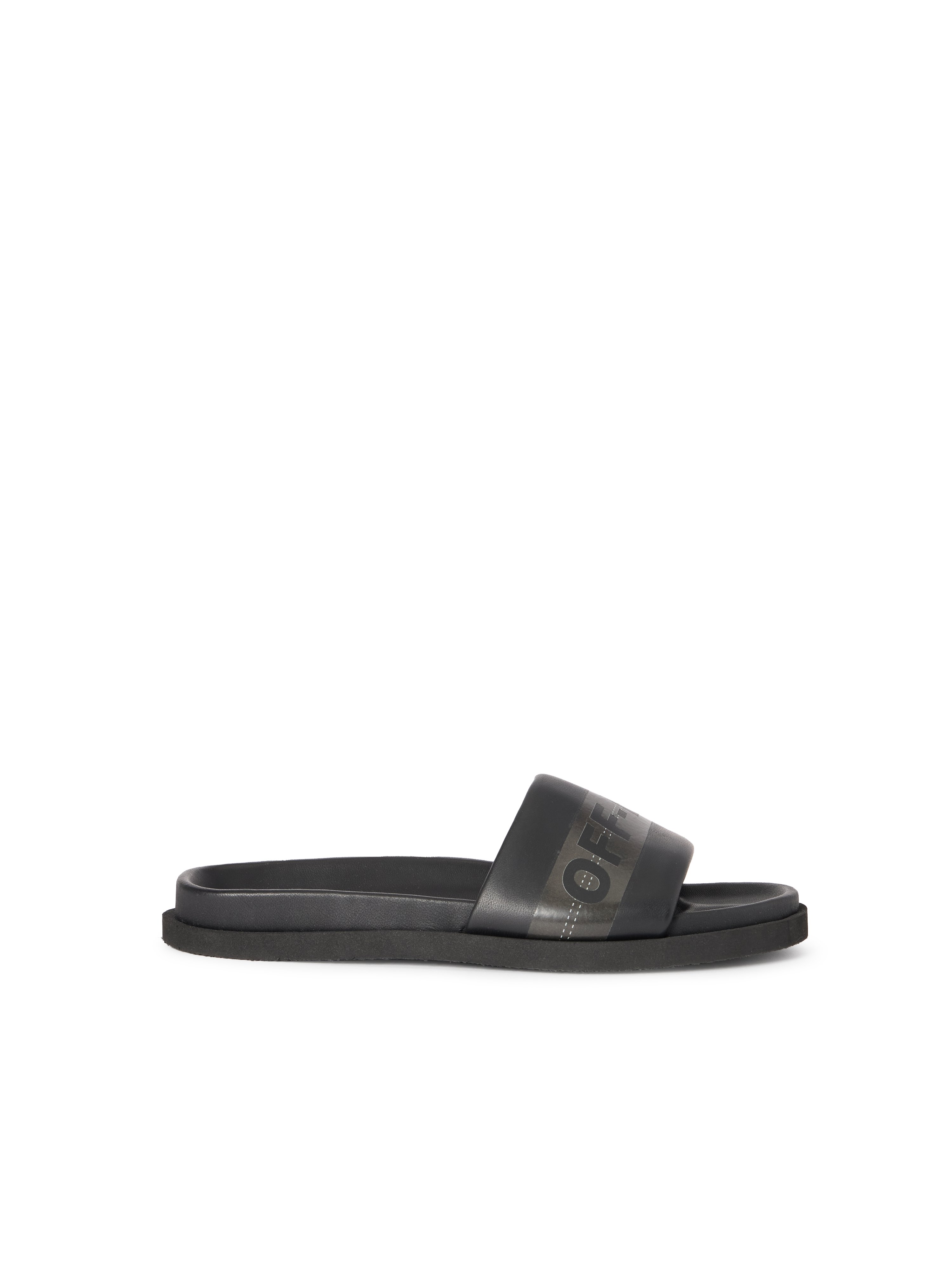 Industrial Belt Slider Sandals - Male Scarpe Basse Black