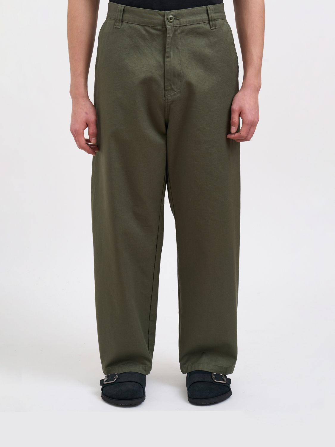 Pants Men color Green