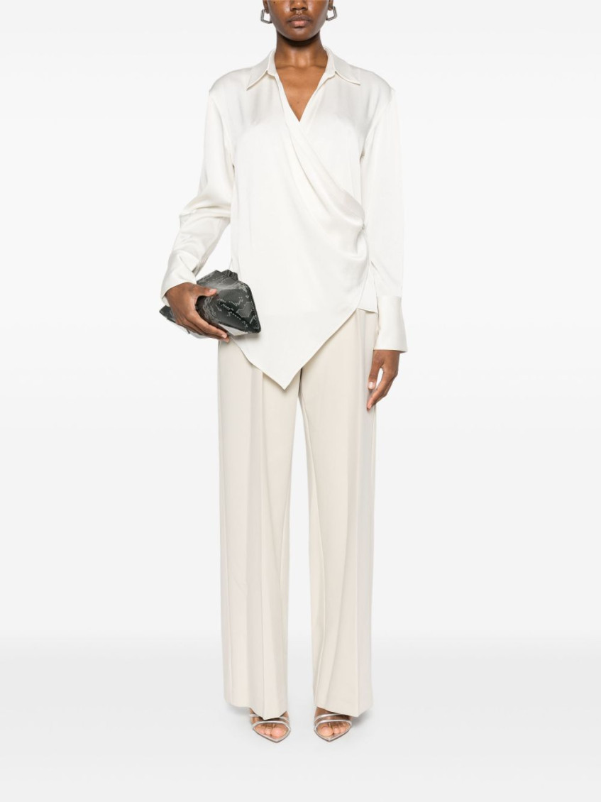 Beige tailored trousers
