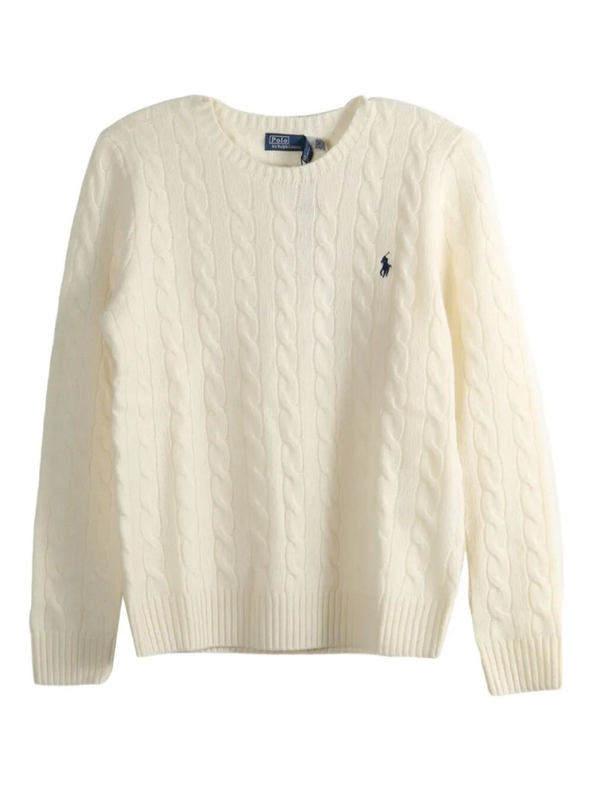 White Logo Sweater