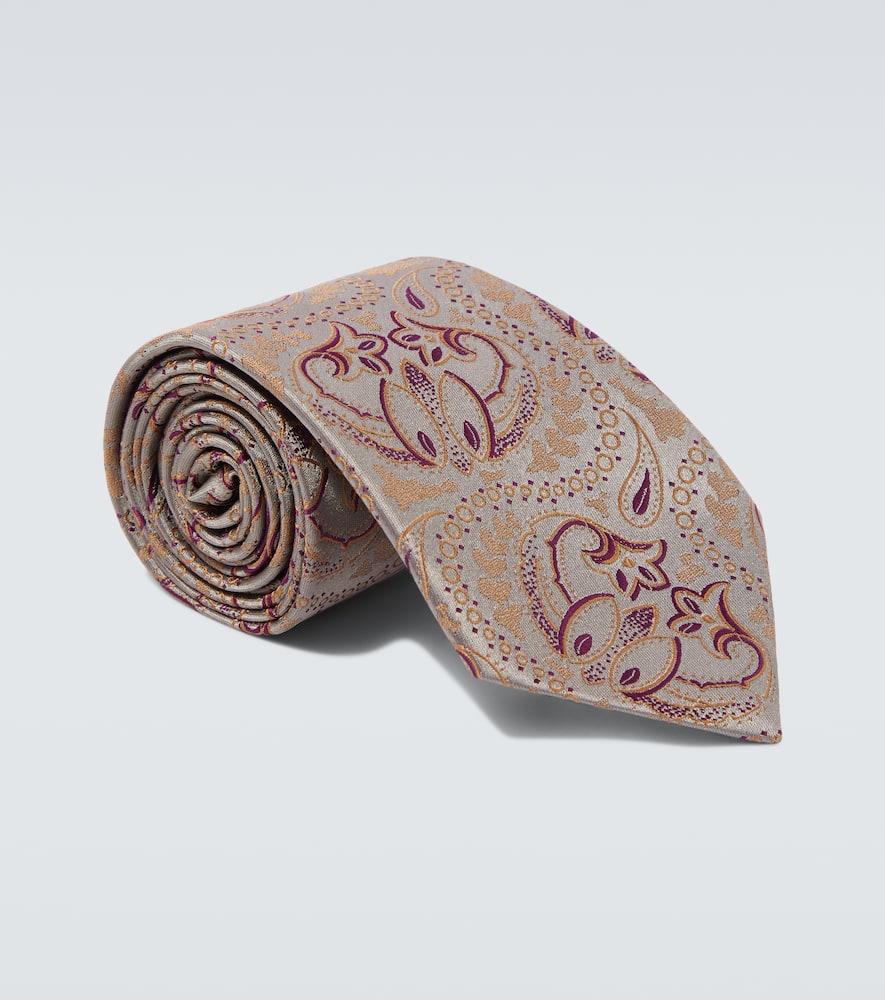Paisley silk jacquard tie