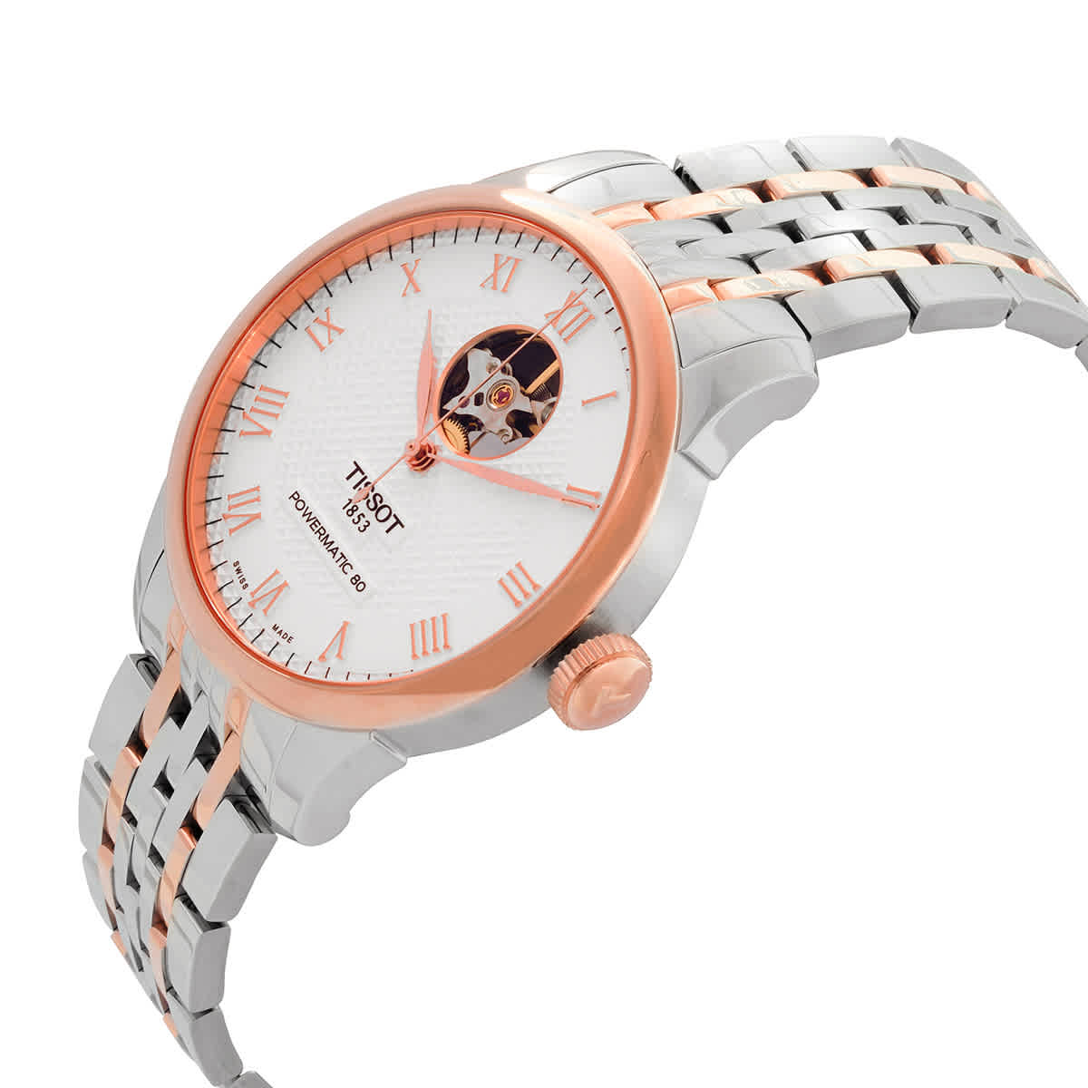 Le Locle Automatic Open Heart Silver Dial Mens Watch T006.407.22.033.02