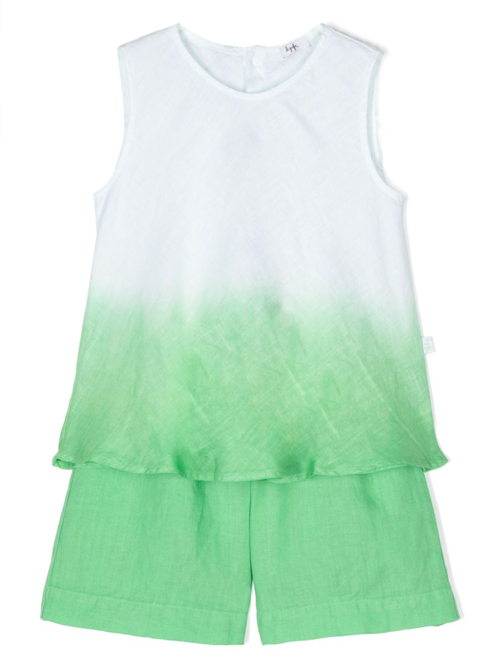Chambray ombré shorts set - Green