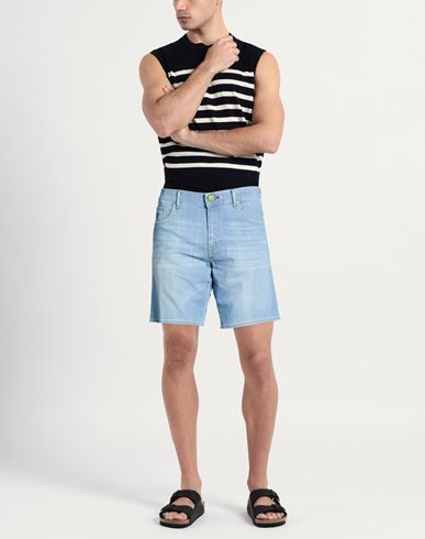 Man Denim shorts Blue Size 34 Cotton, Elastane
