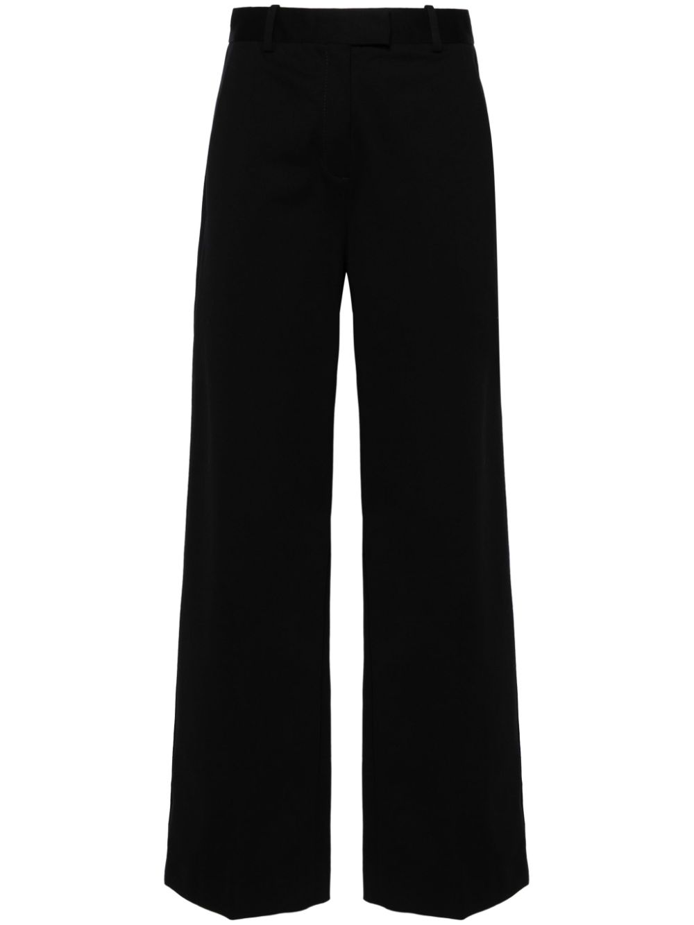 Straight-leg jersey trousers - Black