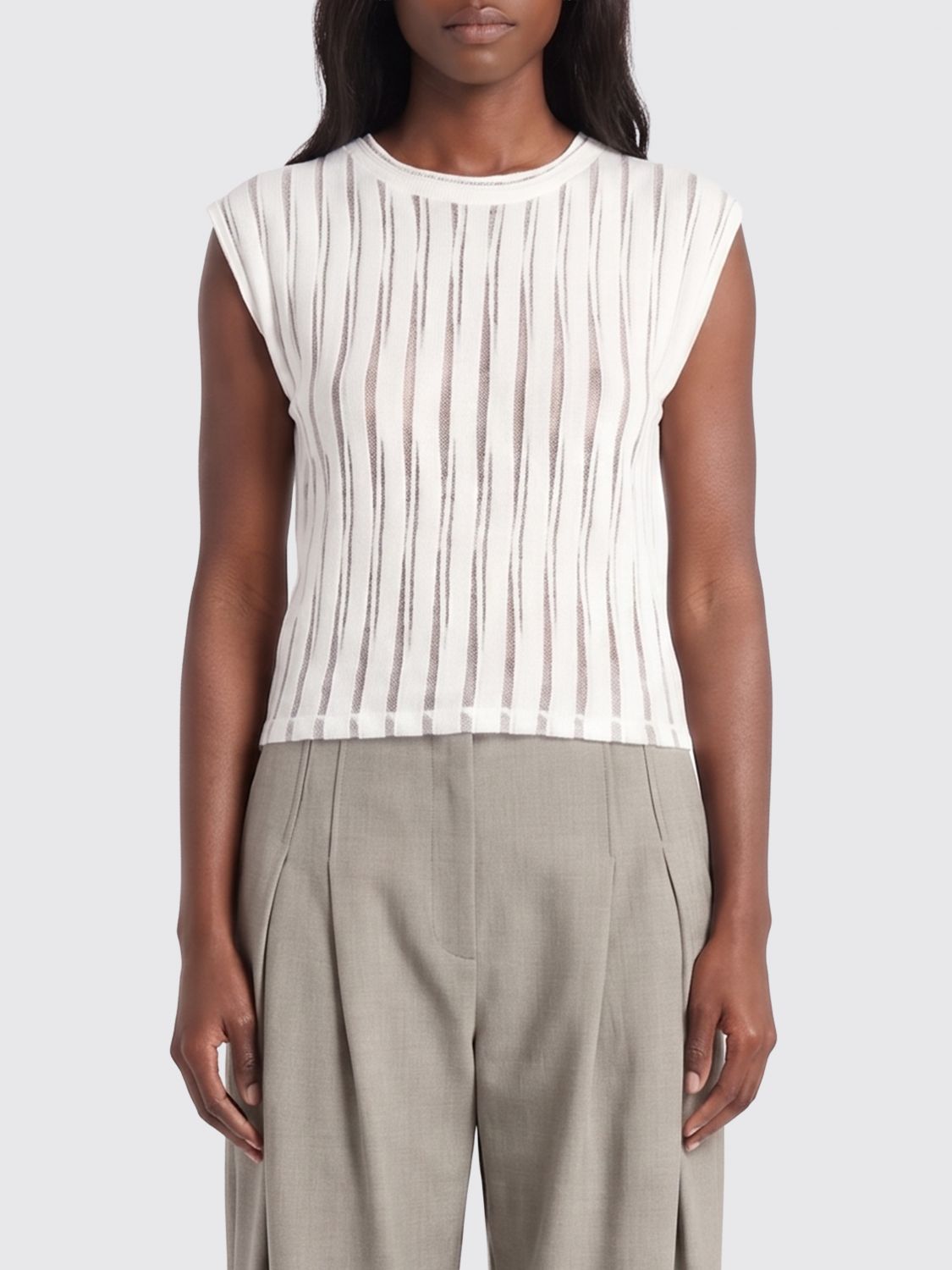 Top Woman color Ecru