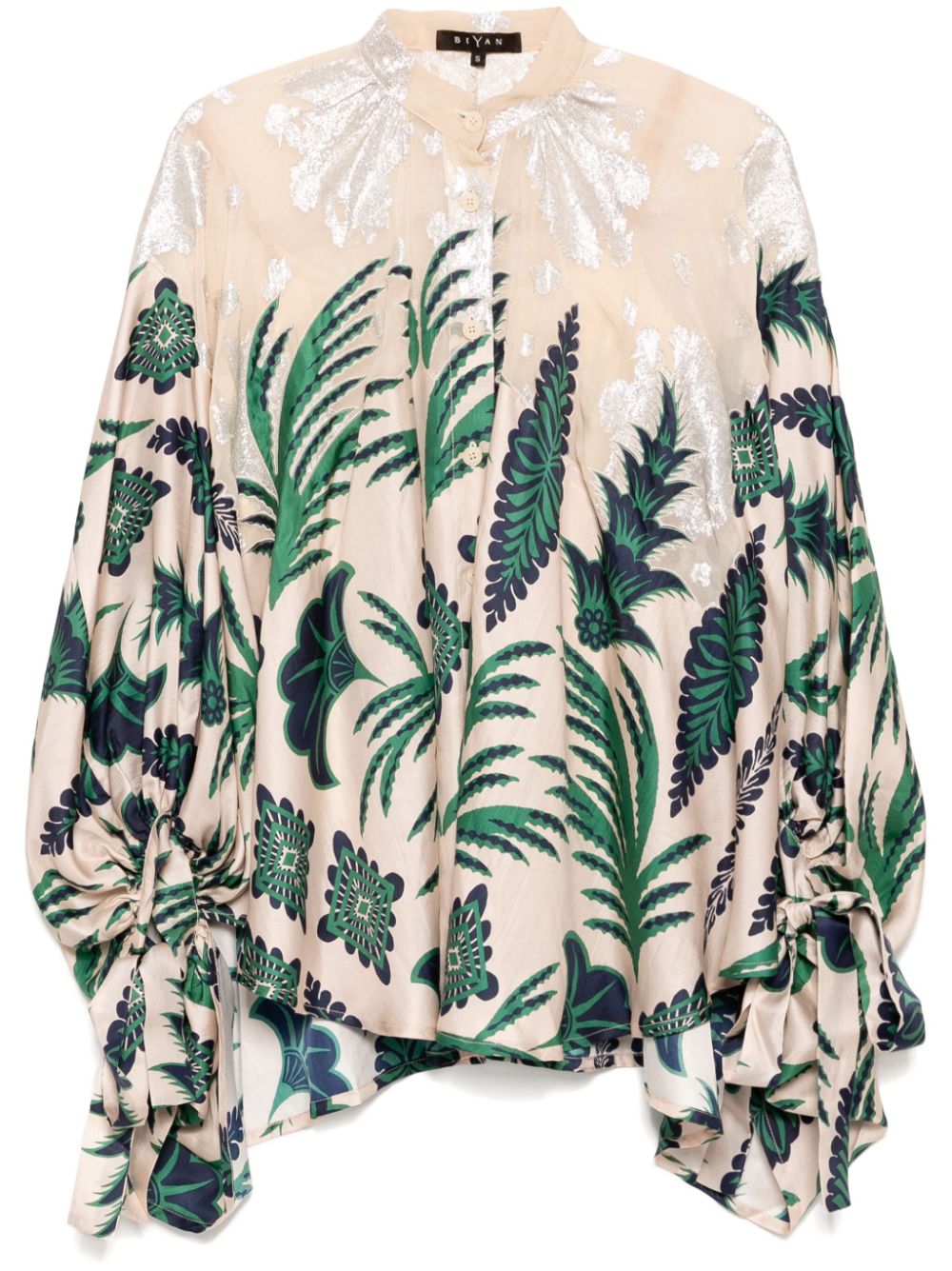 Jamaia cape blouse - Neutrals