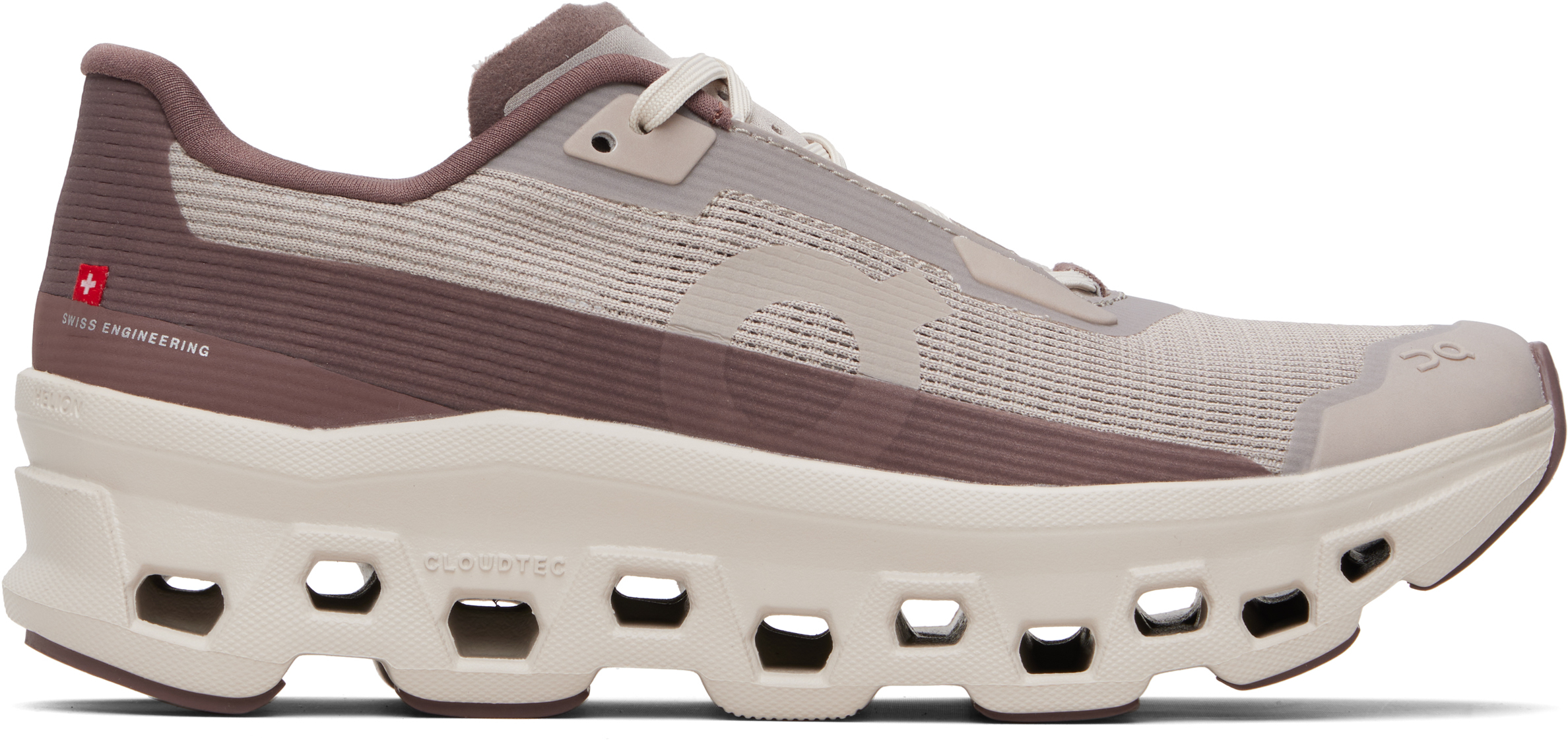 Taupe & Burgundy Cloudmster Void Sneakers