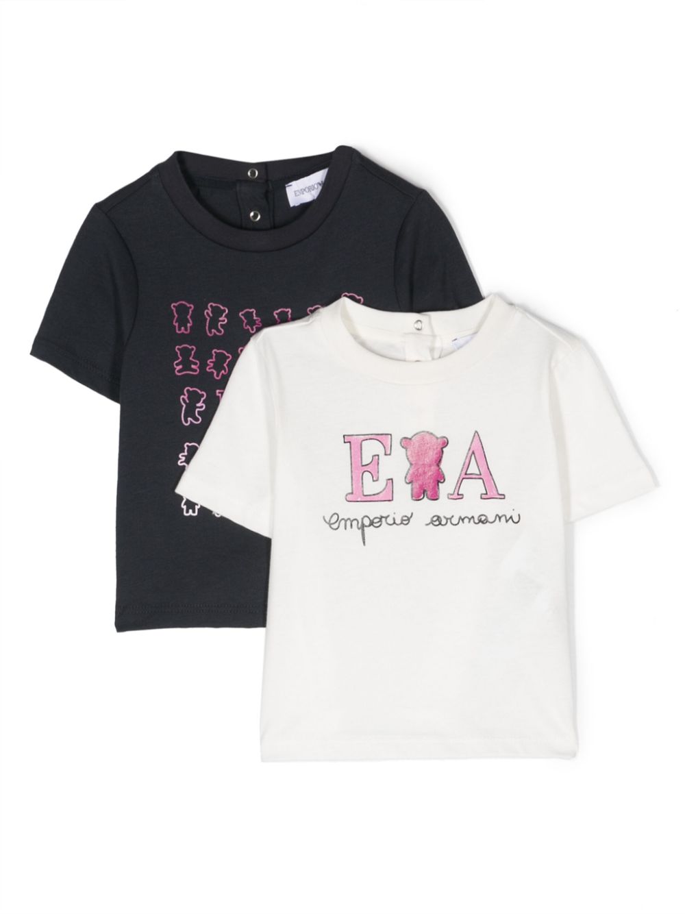 Logo-print cotton T-shirt (pack of two) - Blue