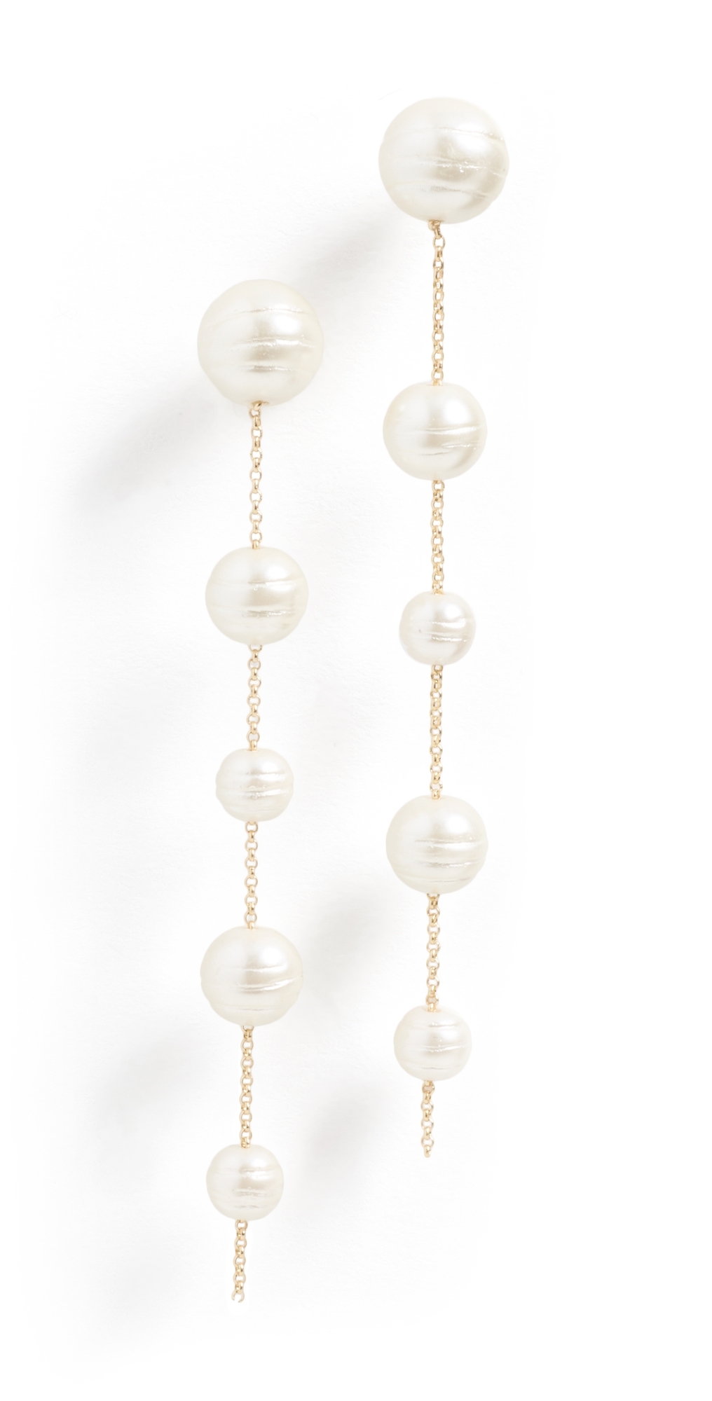 BaubleBar Madeline Earrings Pearl/Gold One Size