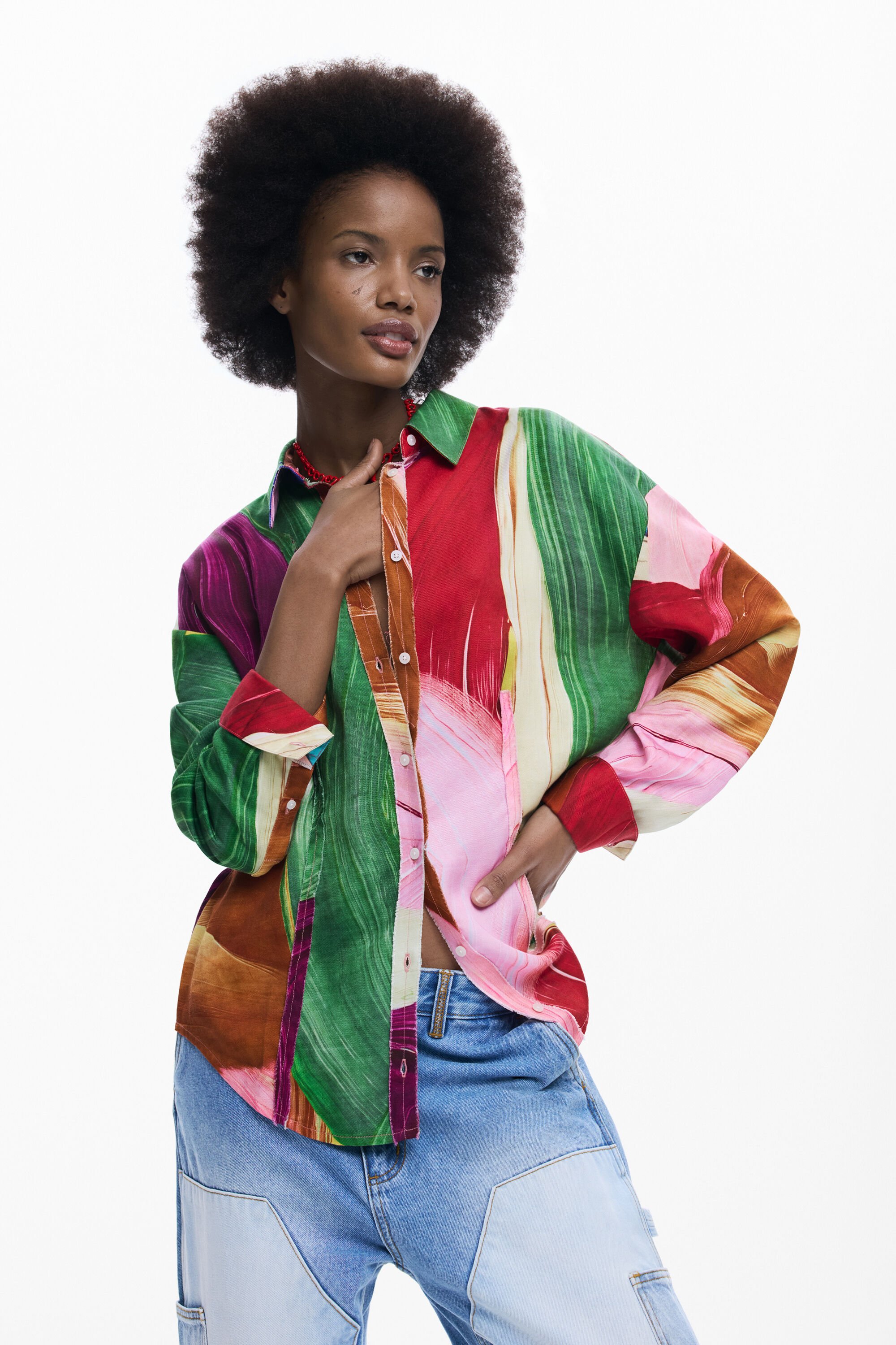 Fitted printed shirt