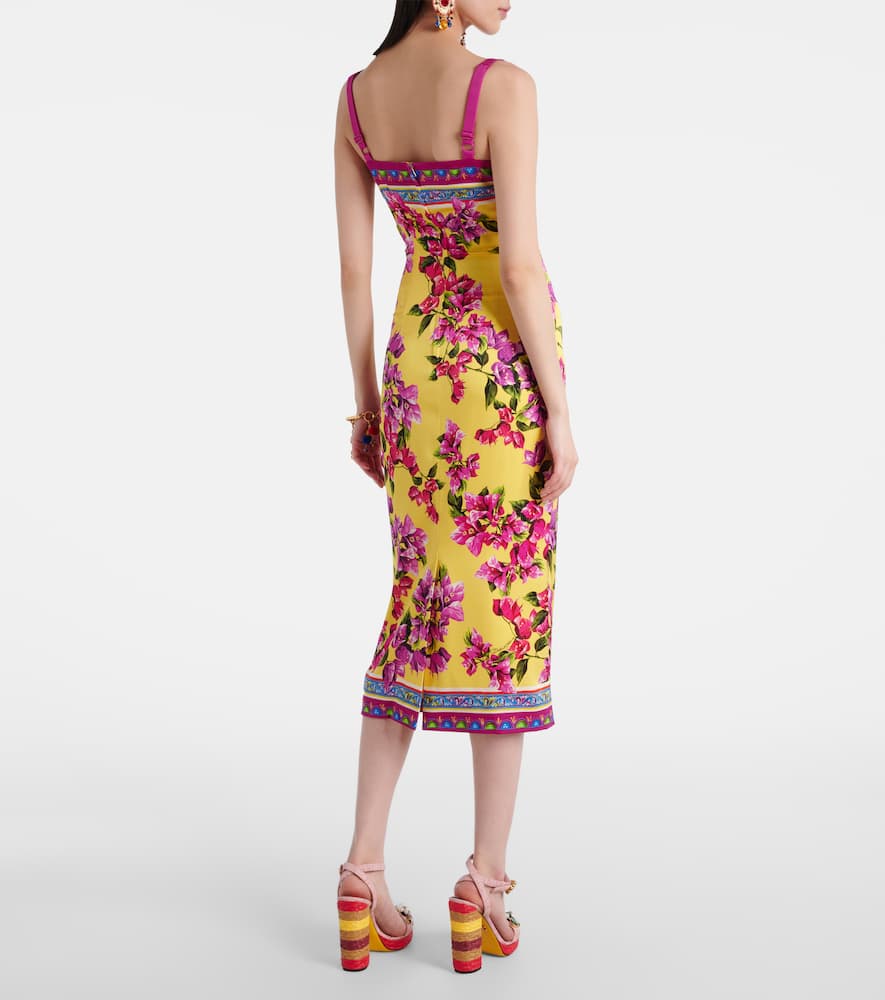 Taormina floral silk-blend midi dress