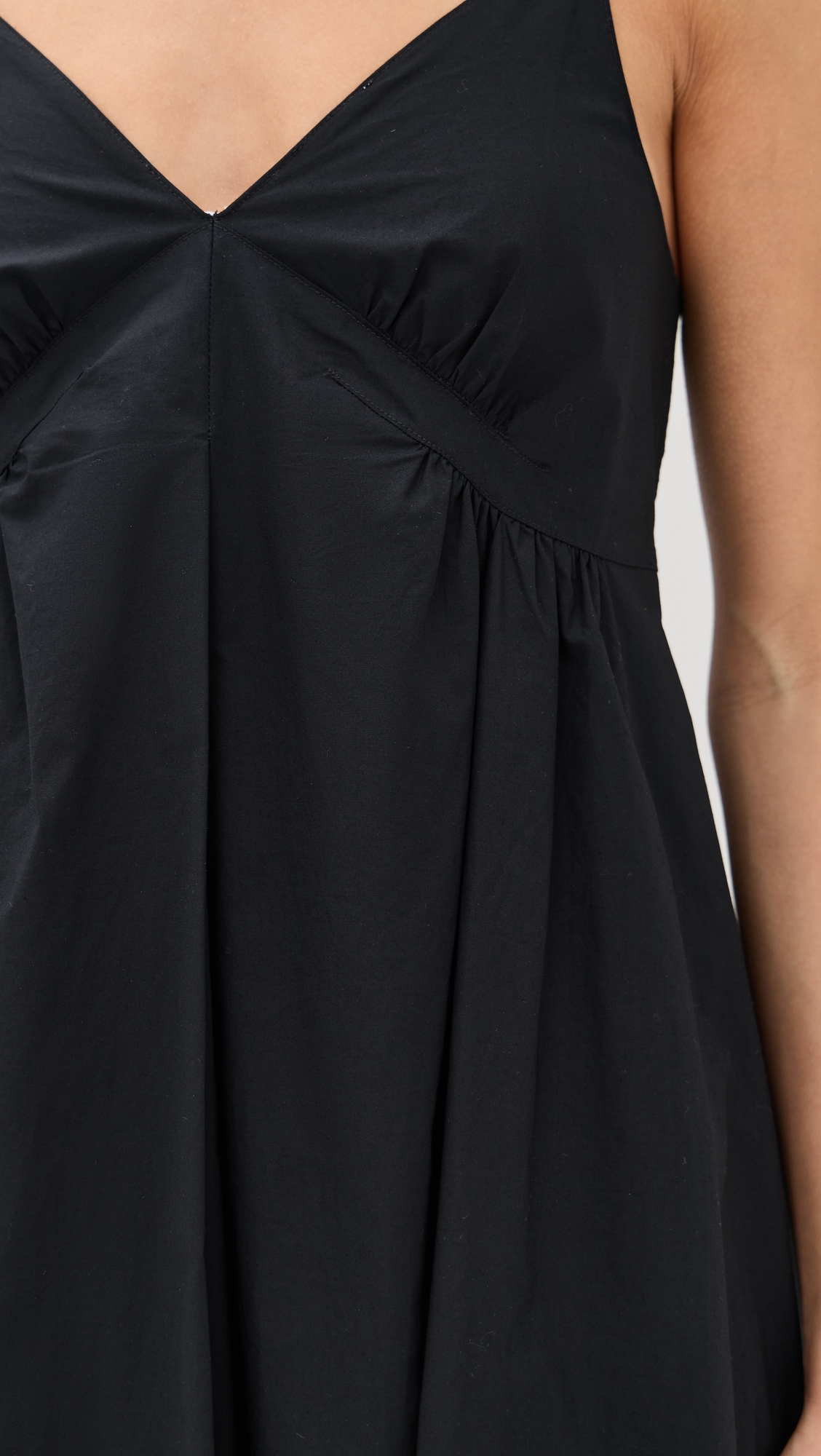 Barker Dress in Stretch Poplin Black