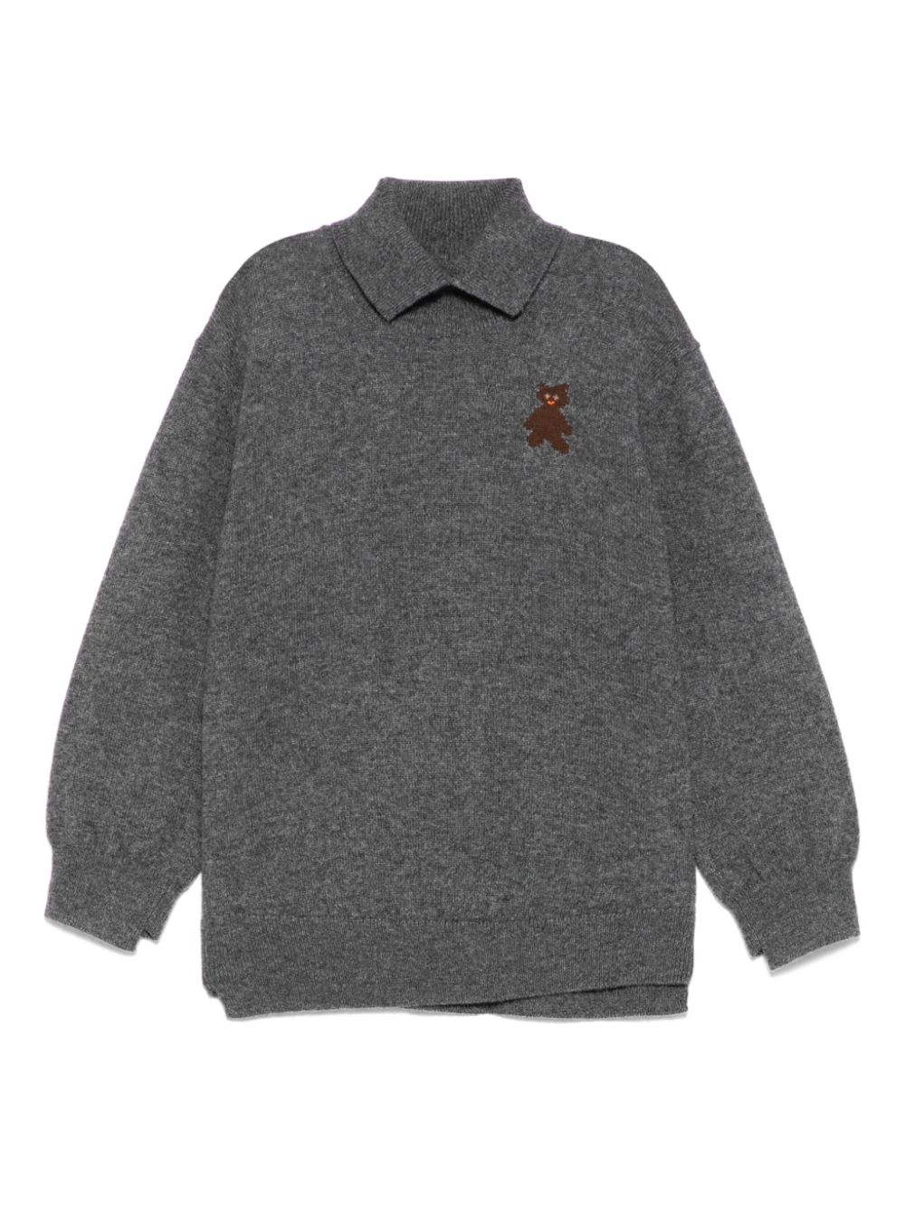 Logo jacquard sweater - Grey