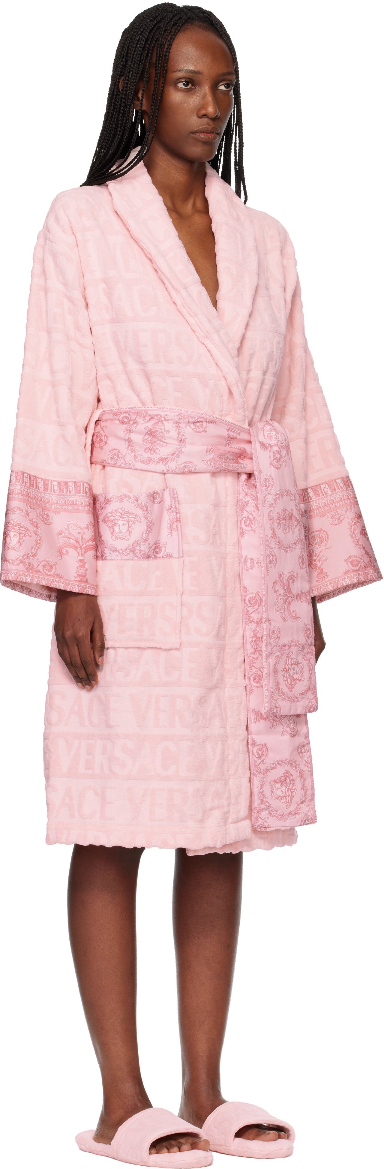 Pink 'I Heart Baroque' Bathrobe