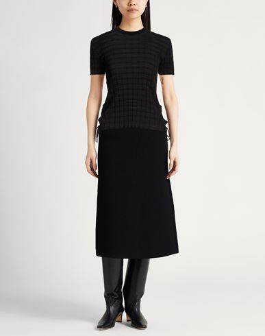 Woman Sweater Black Size L Cotton, Polyamide