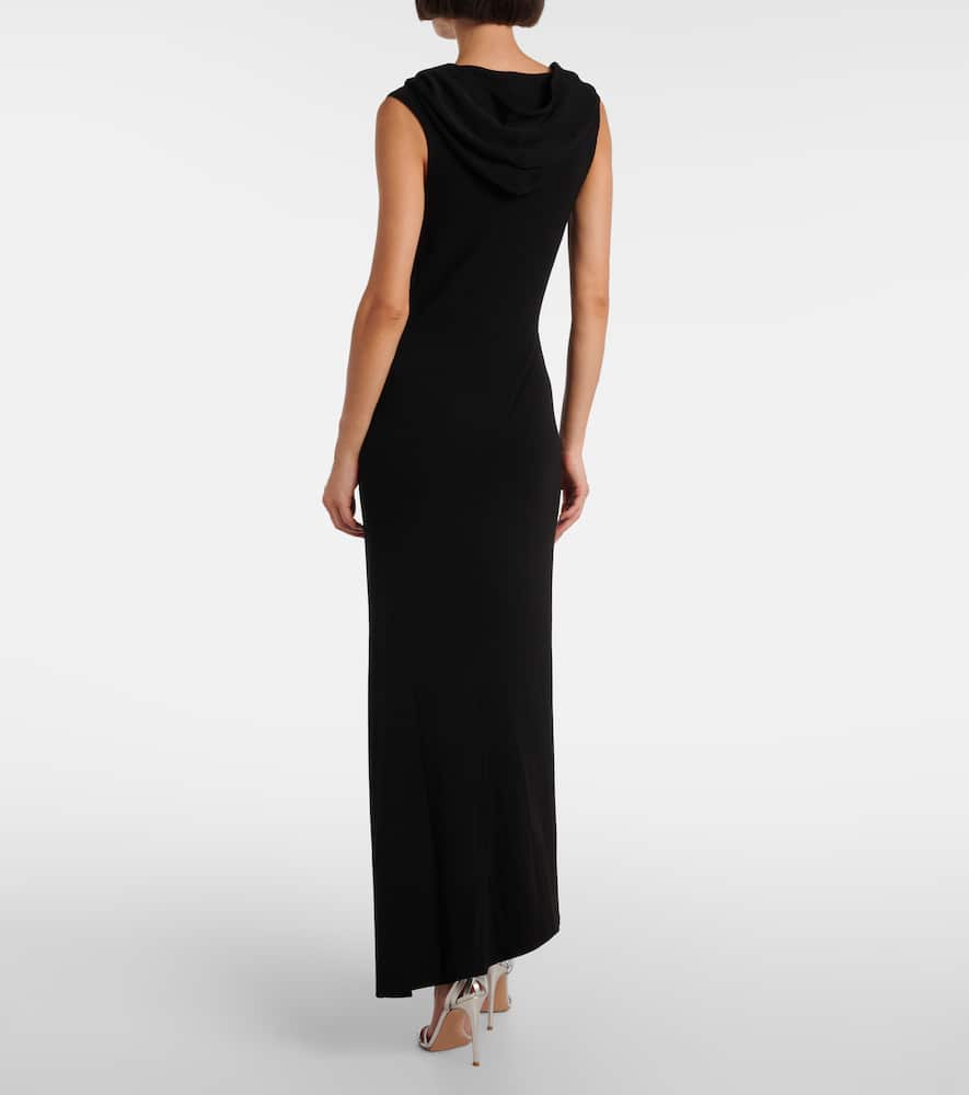Asymmetric jersey gown