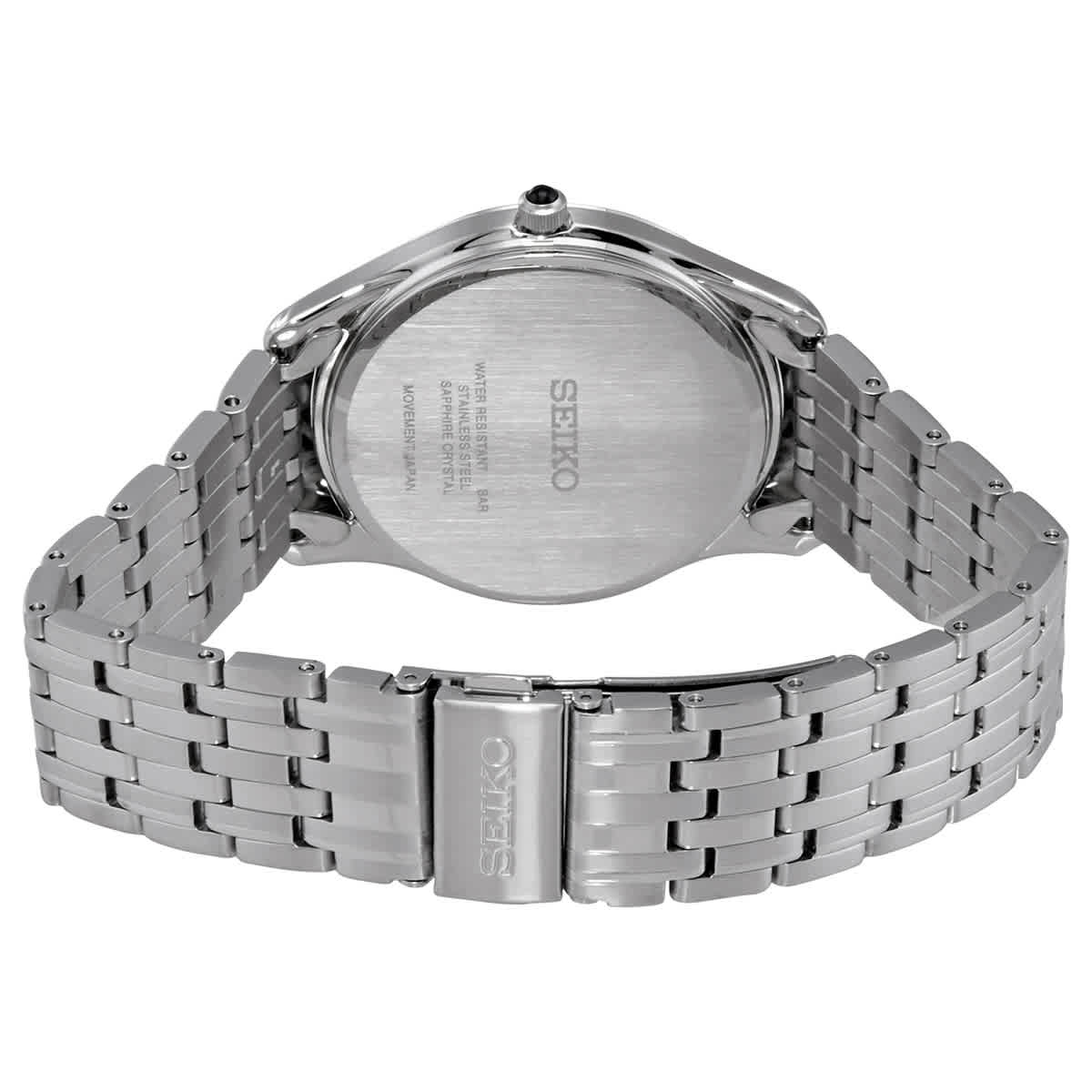 Quartz Cream Dial Stainless Steel Mens Watch SRK047P1