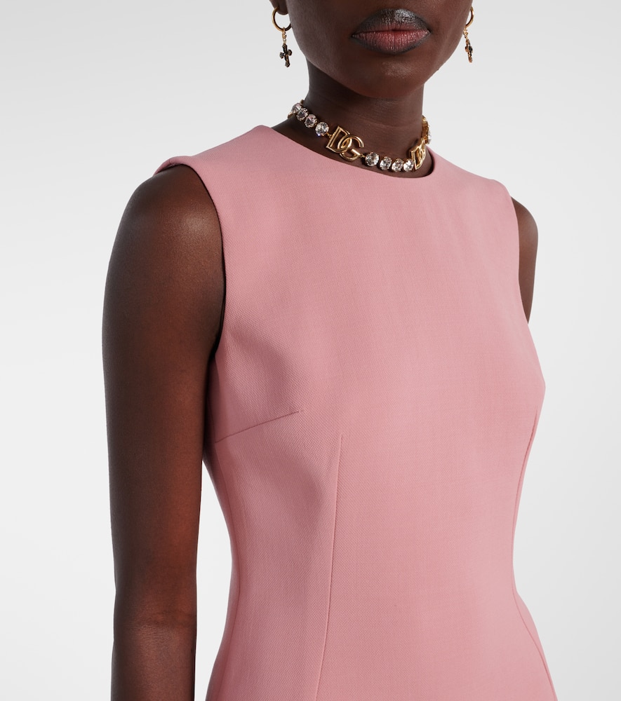 Virgin wool midi dress