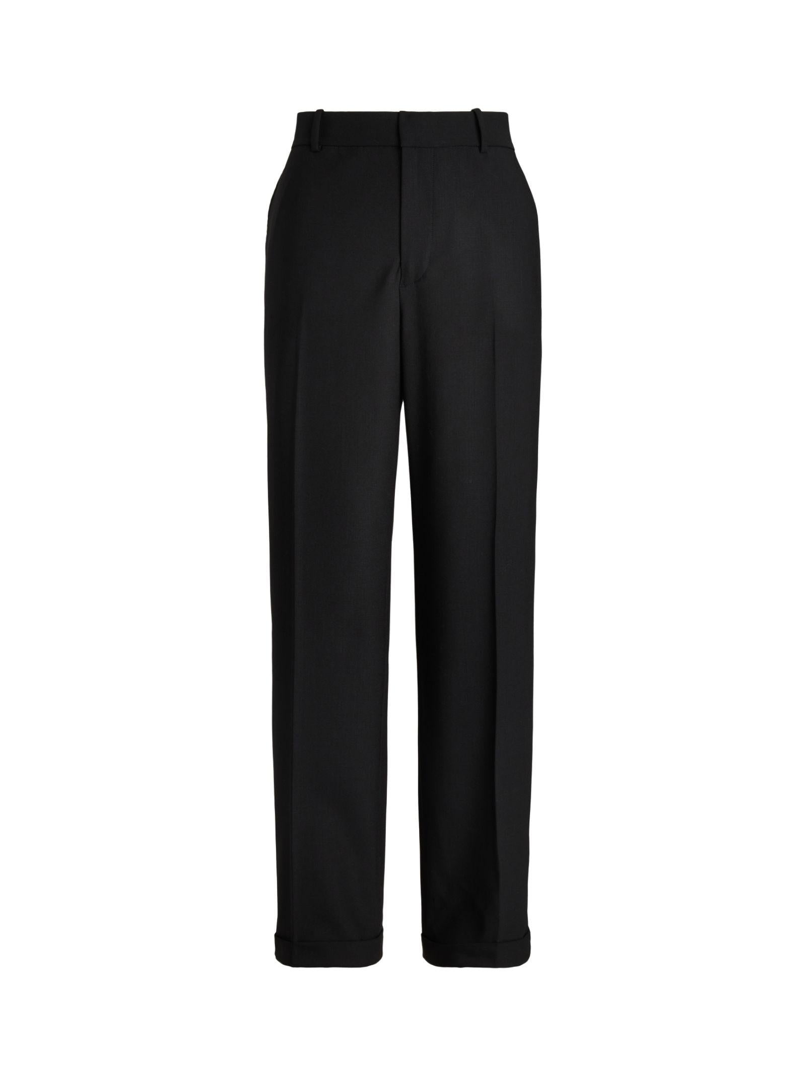 Wool Stretch Trousers — Black