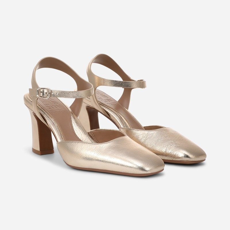 Frankie Dress Shoe Shoes, Champagne Metallic Leather