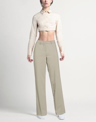 Woman Pants Sage green Size 8 Polyester, Viscose, Elastane