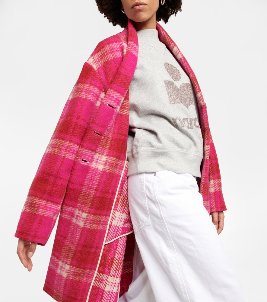 Checked flannel coat