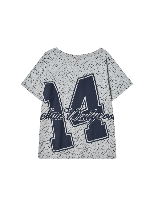 STAR OFF SHOULDER TEE GREY