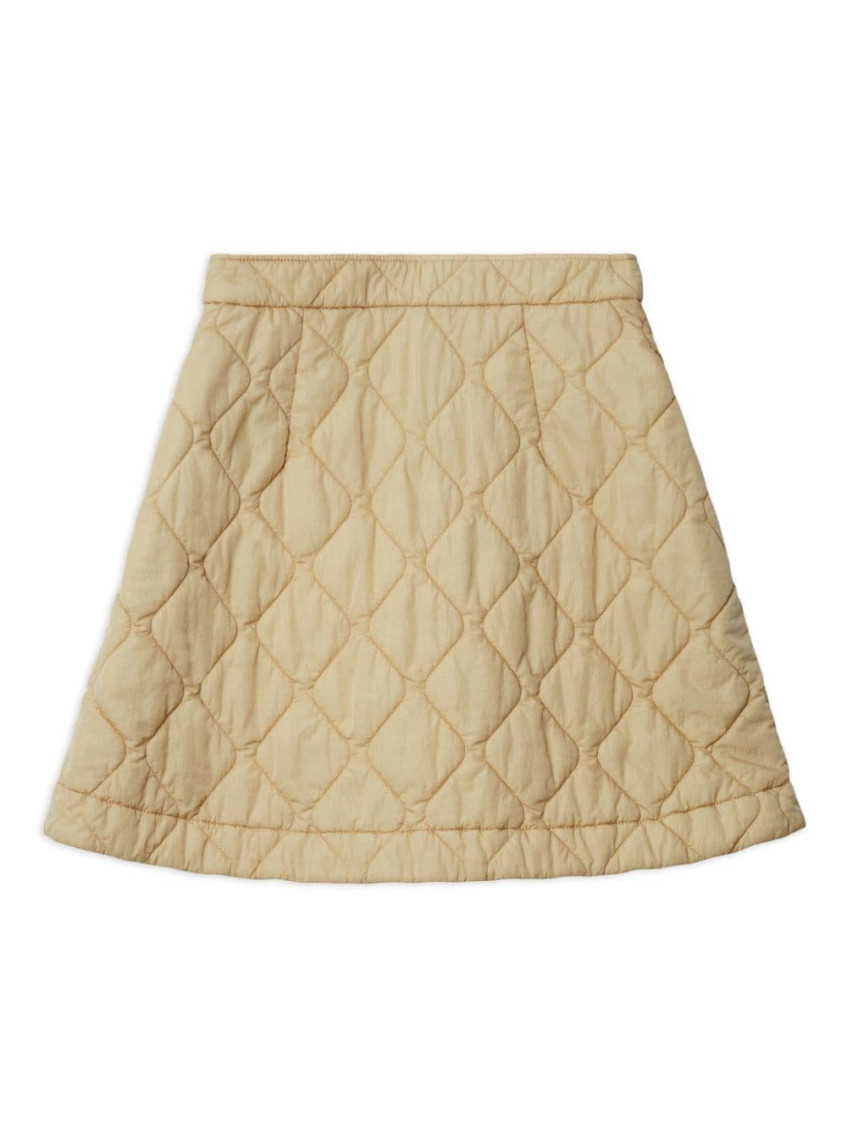 Beige Nylon Miniskirt