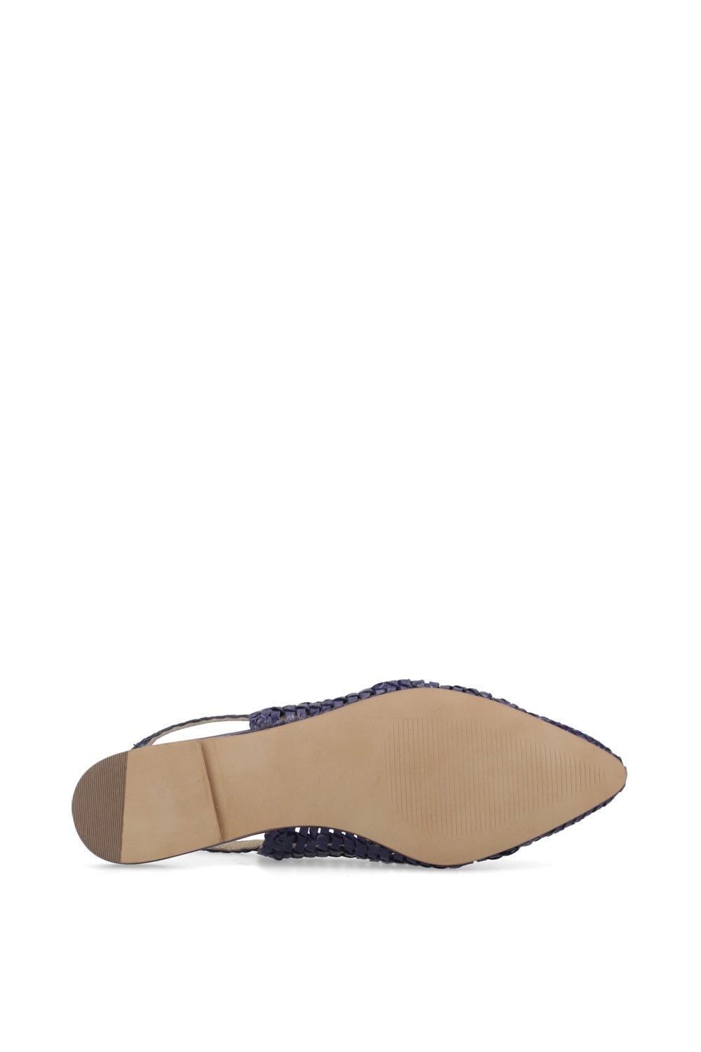 Hush Puppies Dalia Woven Slingback Ballerinas In Navy