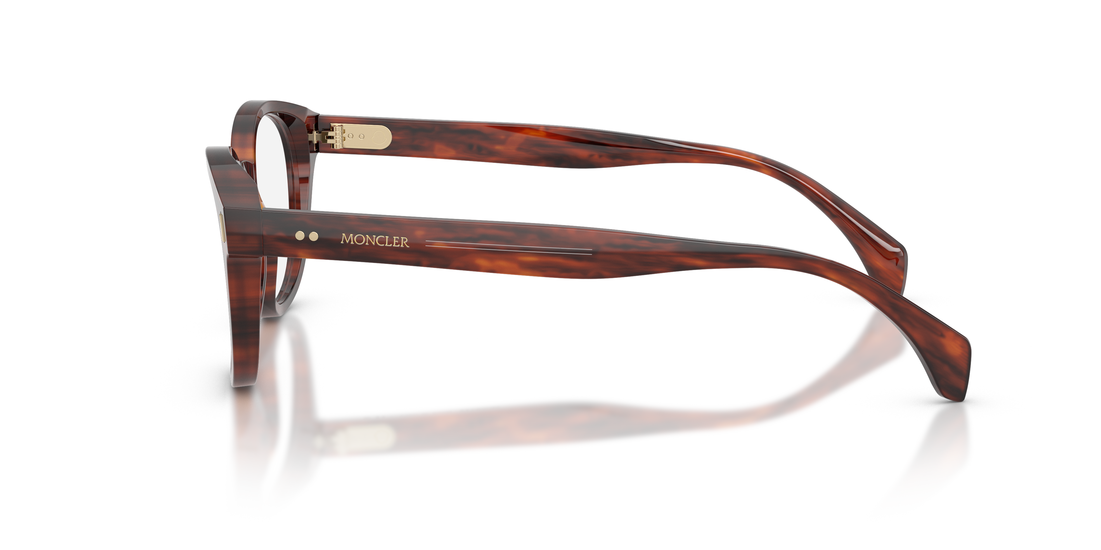 Moncler Unisex Moncler ME2020 3034 Monturas ópticas Acetato Tortuga Transparente Redonda Norma