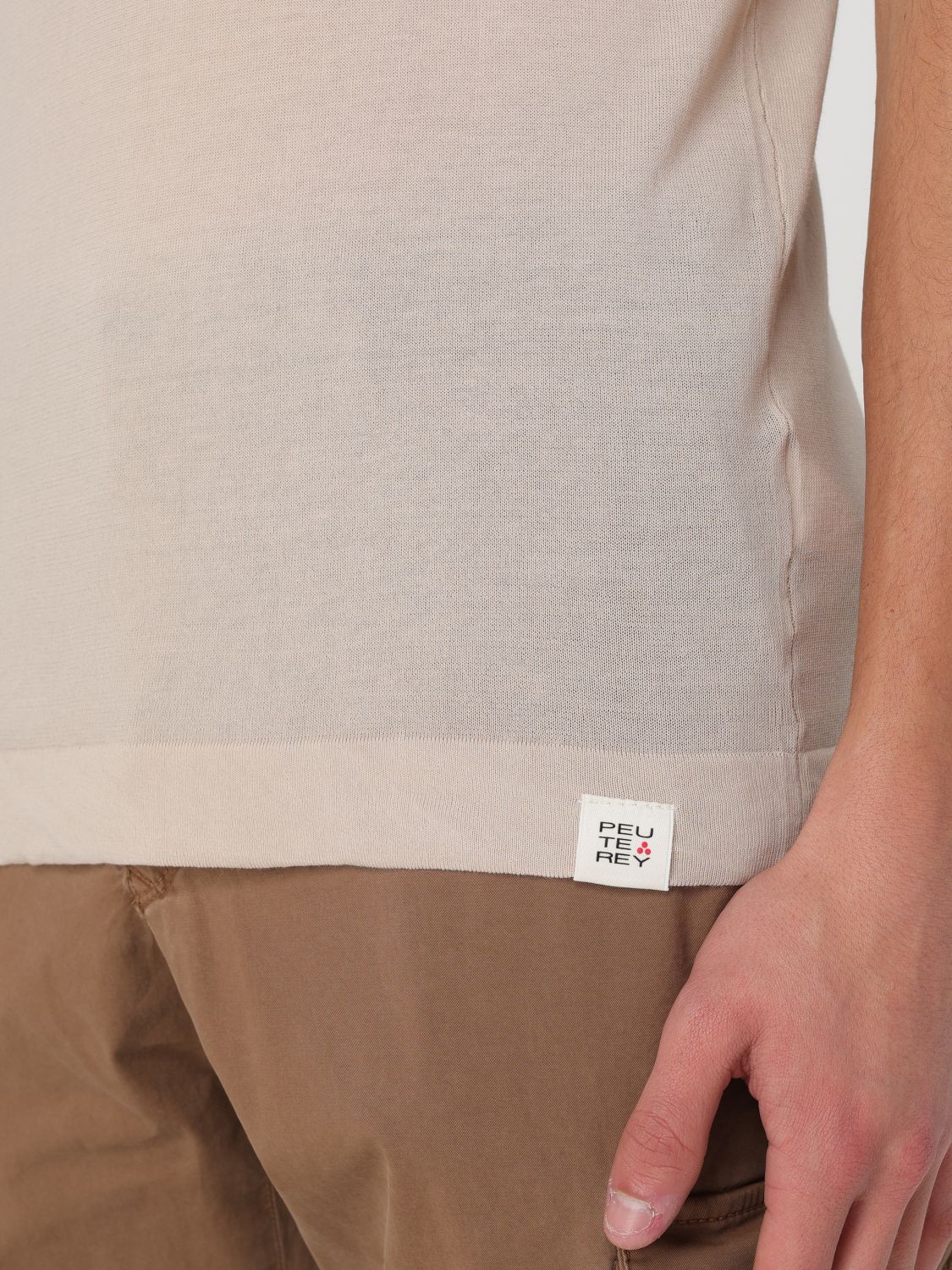 Polo Shirt Men color Beige