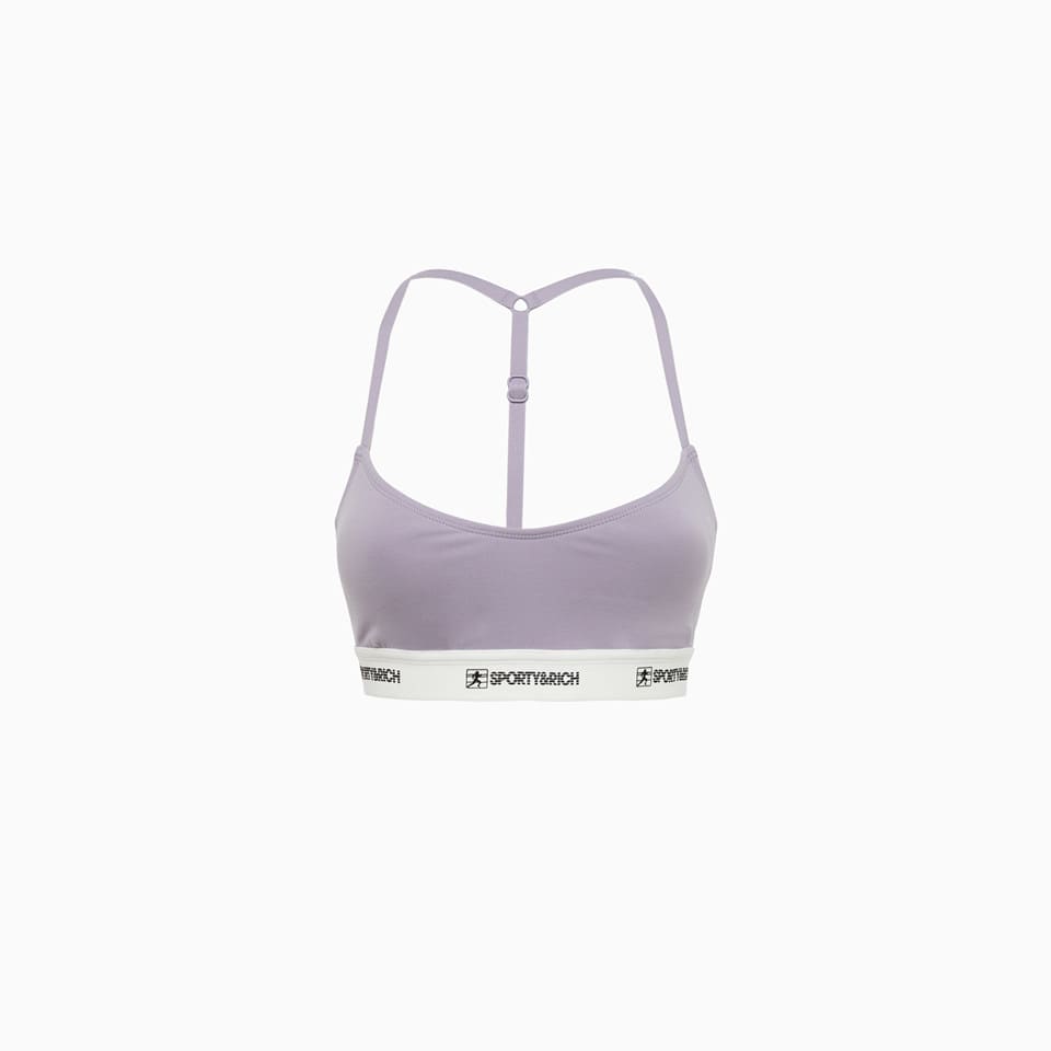 Logo-underband crop top - Purple