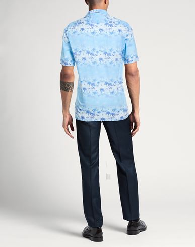 Man Shirt Azure Size L Cotton