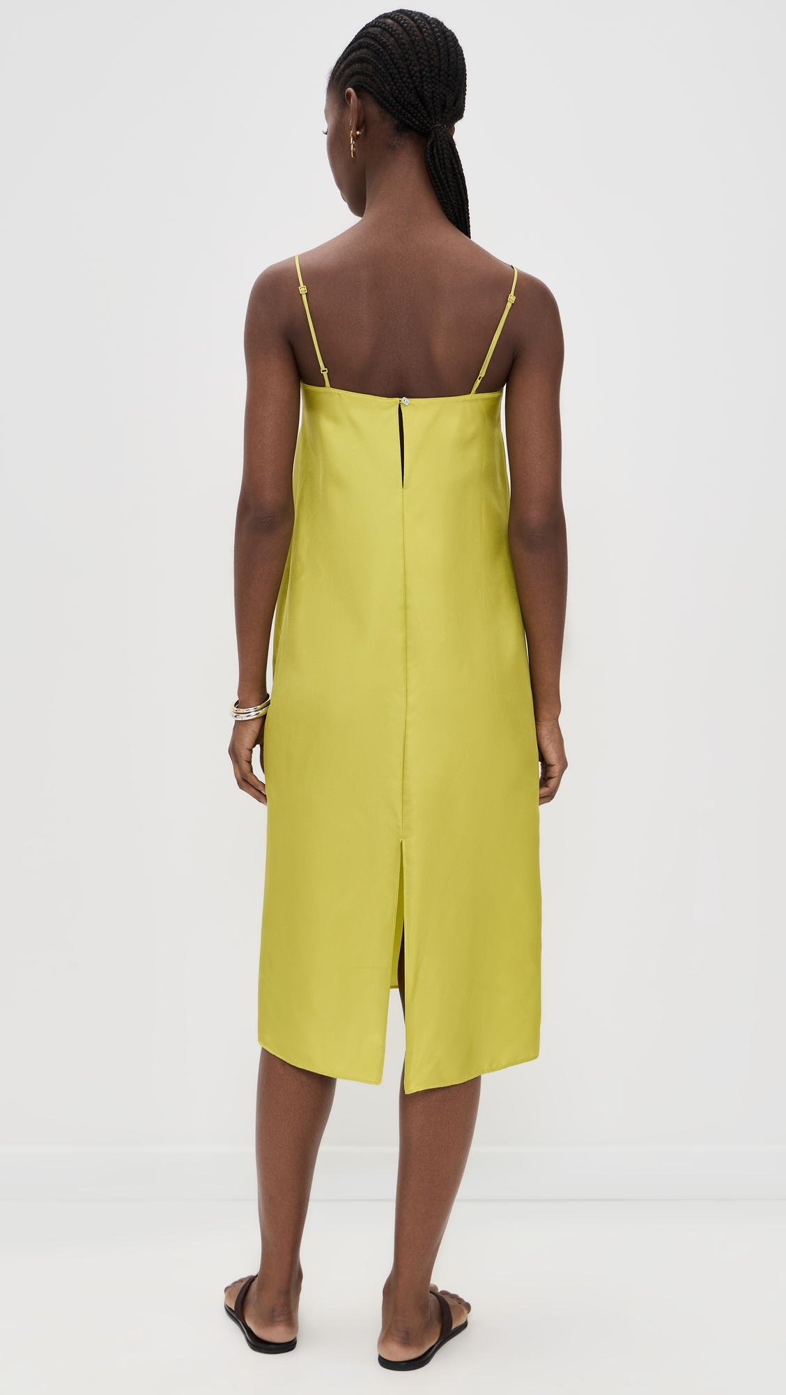 Everyday Silk Dress Chartreuse