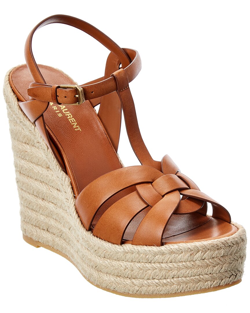 Tribute 85 Leather Espadrille Wedge Sandal