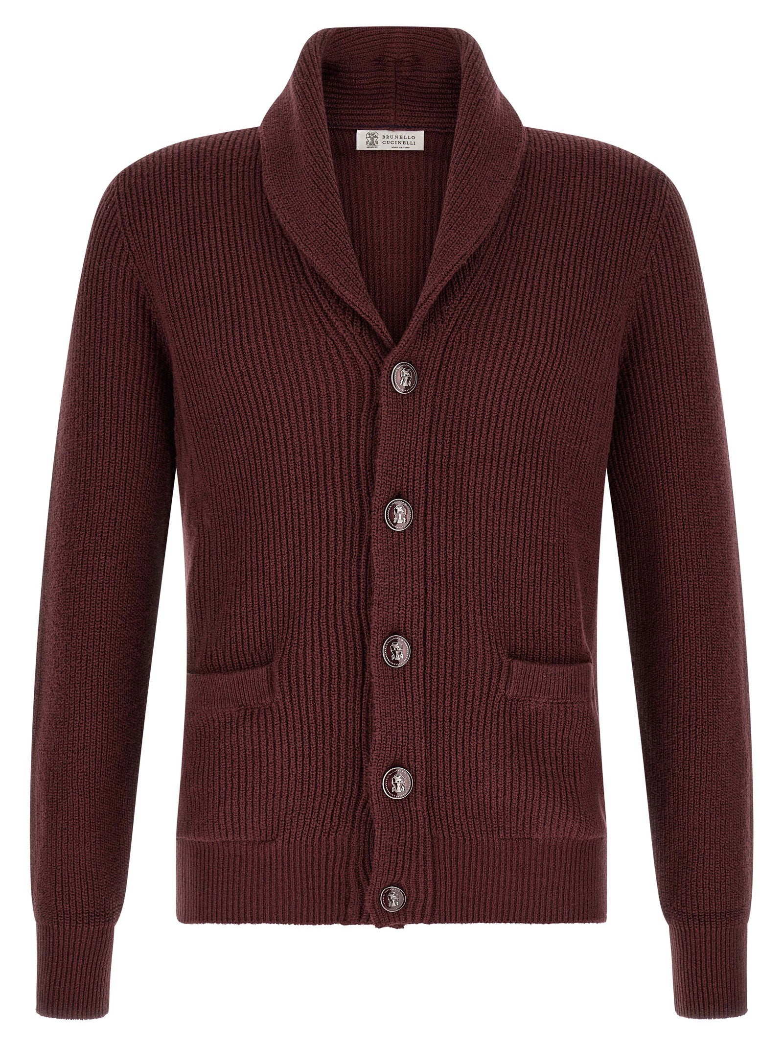 Malfilé Cotton Cardigan — Burgundy