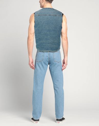 Man Denim outerwear Blue Size L Cotton