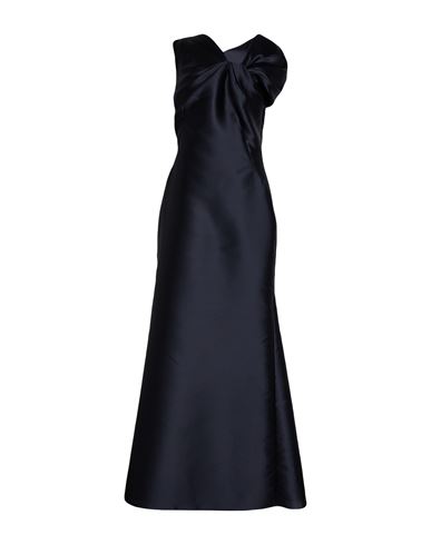 Woman Maxi dress Midnight blue Size 8 Polyester, Silk