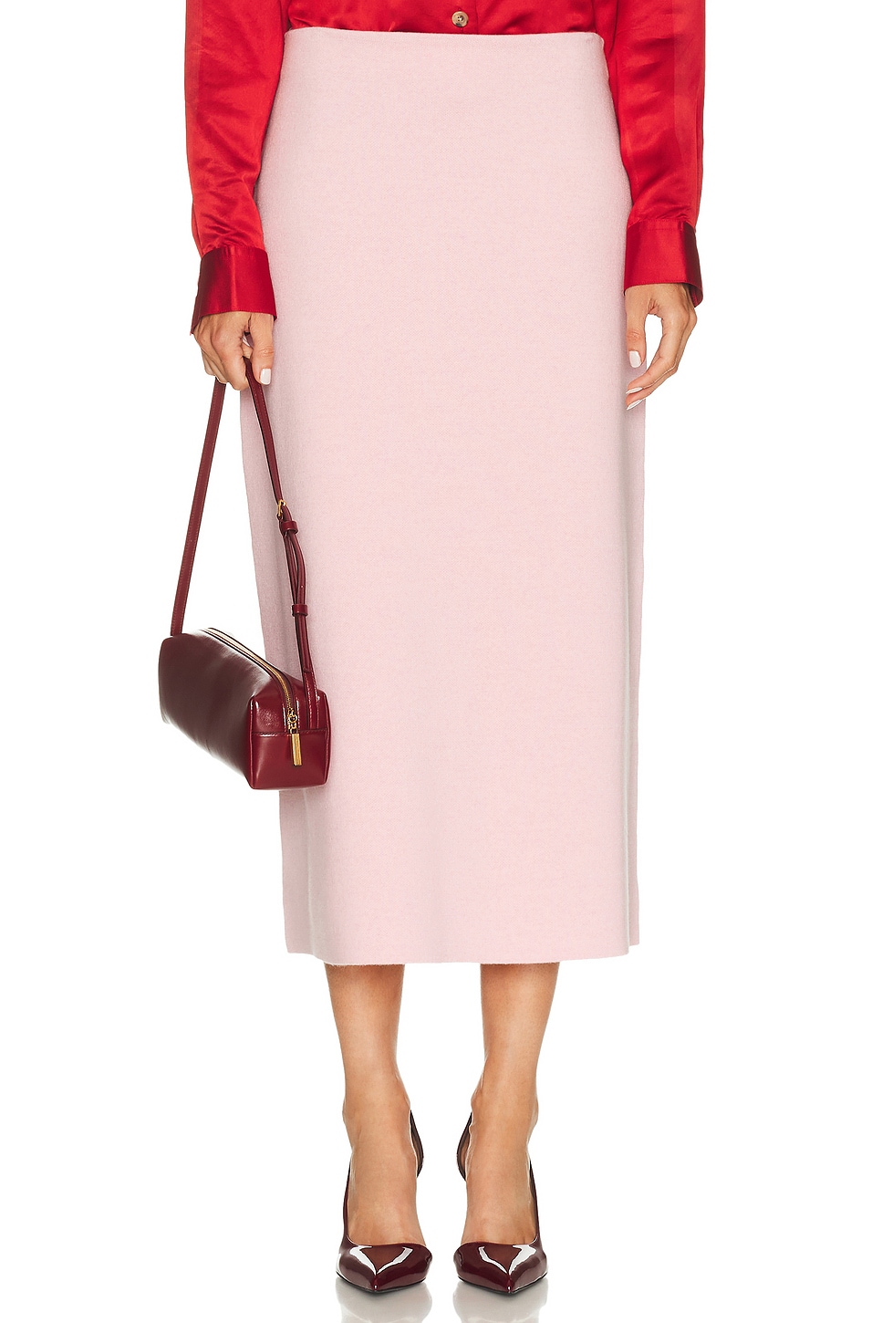 KHAITE Patri Skirt in Pink
