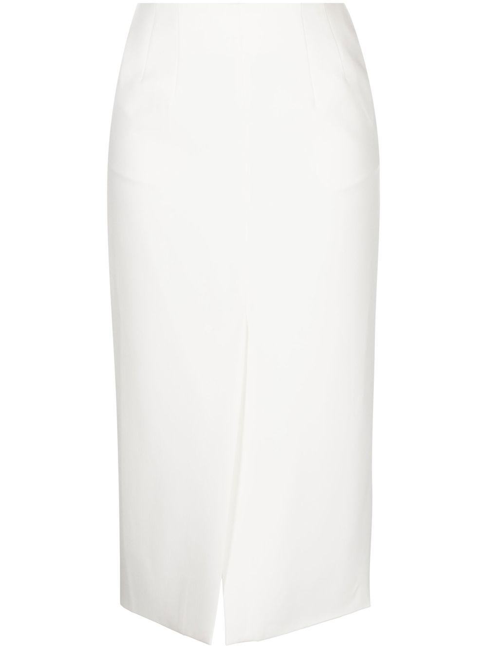 Pencil midi skirt - White