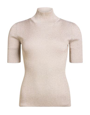 Woman Turtleneck Platinum Size 10 Viscose, Metallic fiber