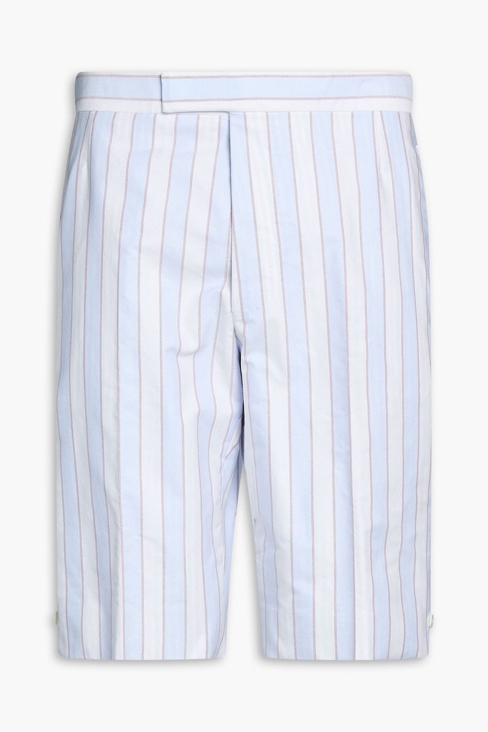 Striped cotton-piqué shorts - Blau - 3