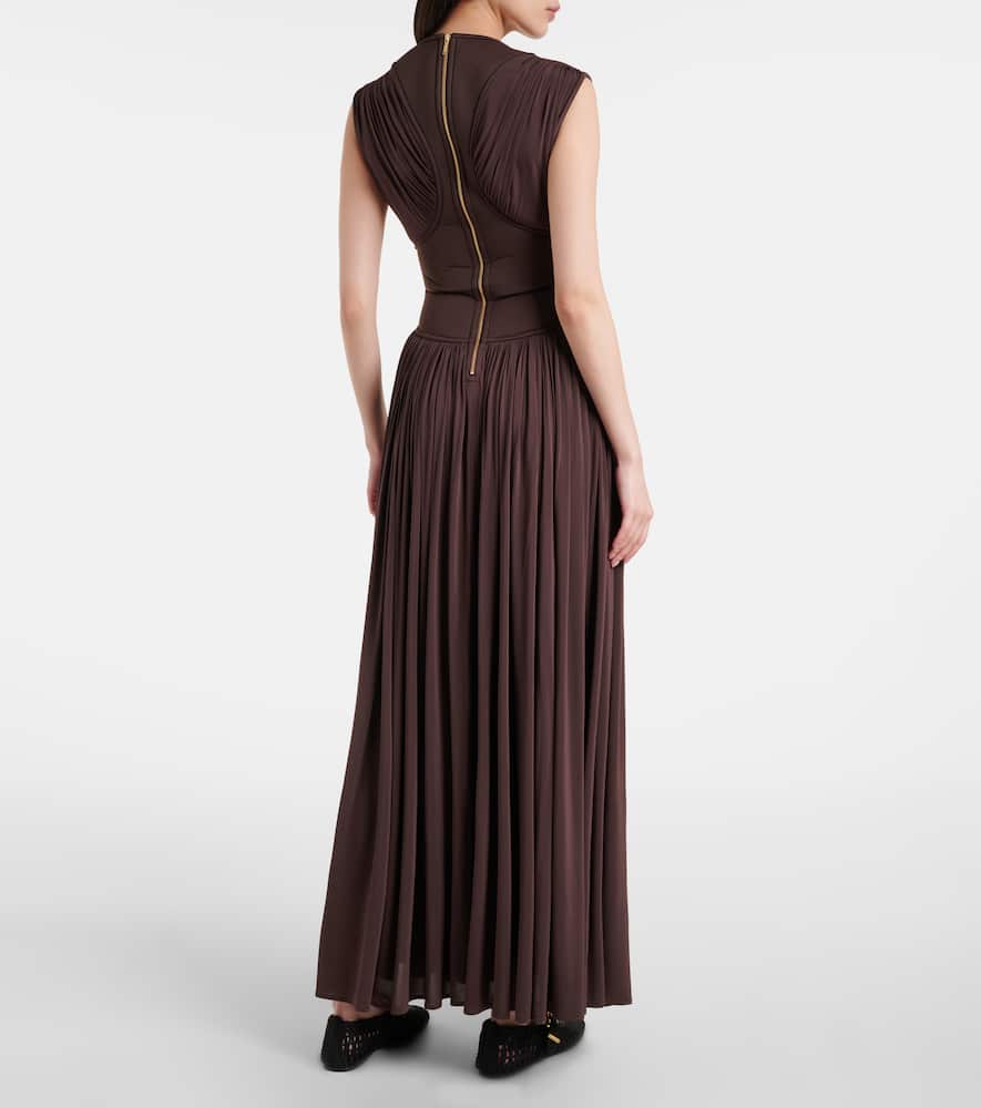 Illuminate gathered maxi dress