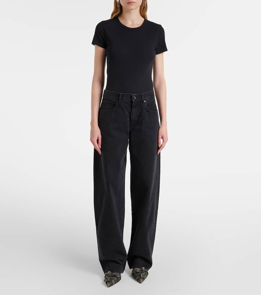 Tess Long high-rise barrel-leg jeans