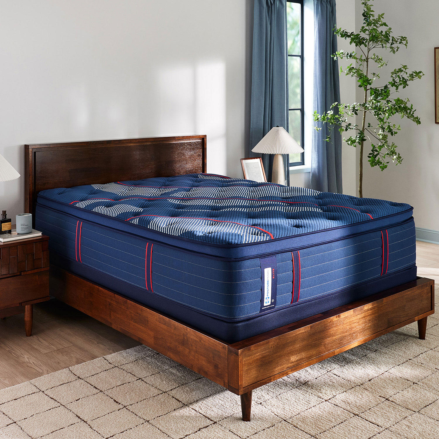Posturepedic Elite Brenham Euro Pillow Top Mattress Set:- King